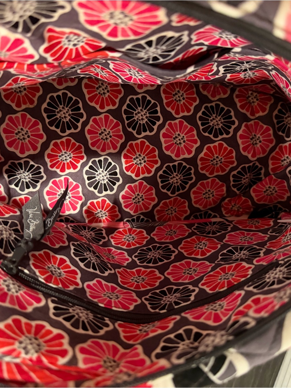 Vera Bradley Pink and Red Floral Quilted Shoulder Bag - Picture 2 of 2
